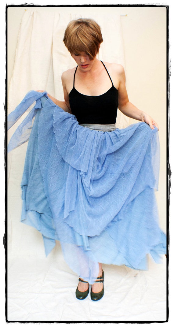 distressed maxi skirt