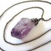 ceres - raw amethyst - wire wrapped crystal point necklace