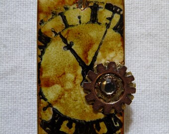 Steampunk Clockwork Domino Pendant