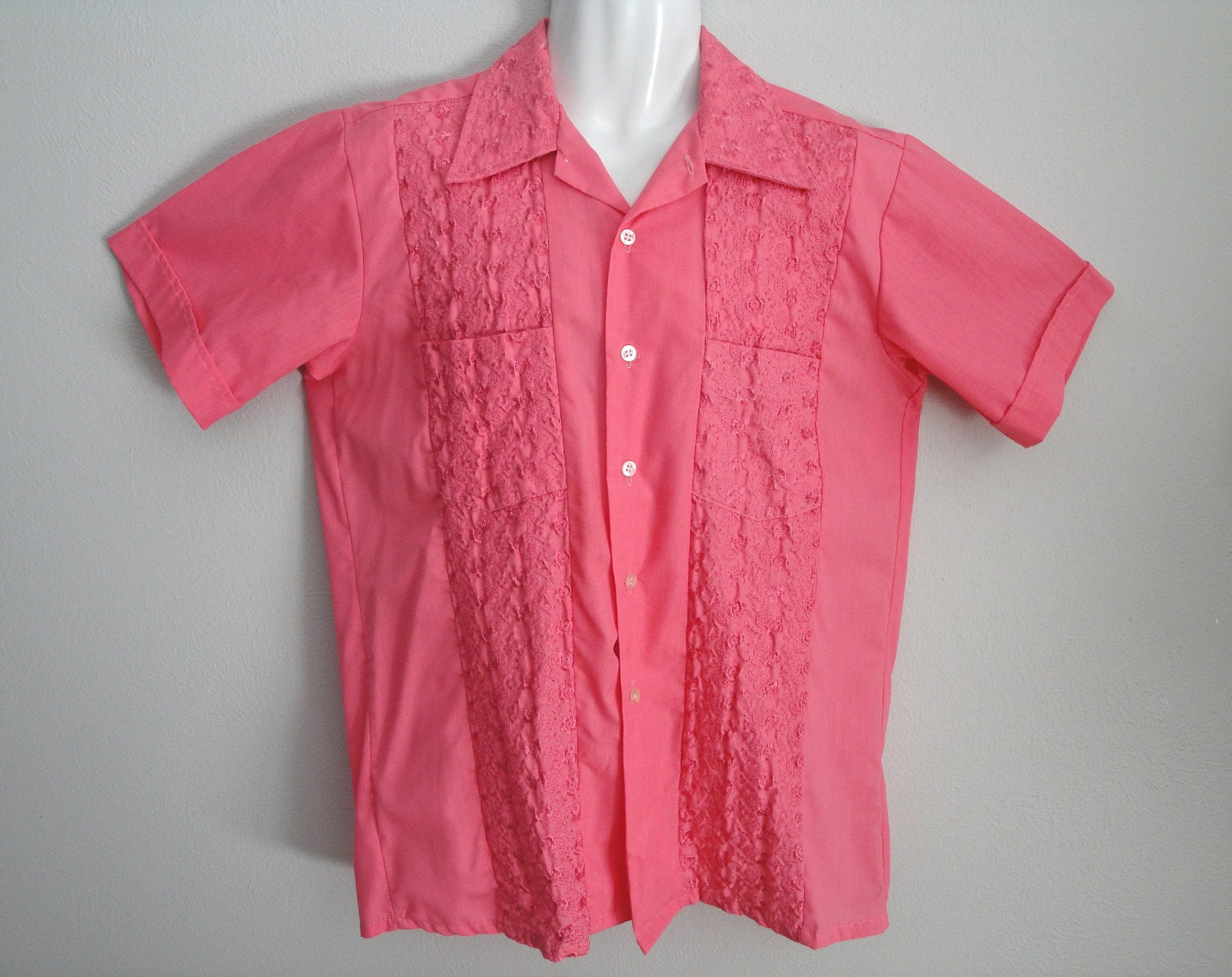 pink guayabera