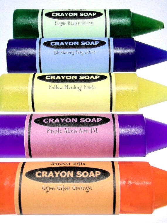 Crayon Soap Party Favors 20 Scented Crayons with Cute Names