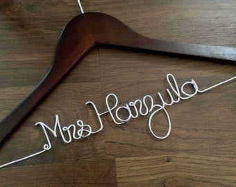 Wedding Dress Hanger, Bride Hanger, Last Name Hanger, Future Mrs Hanger, Custom Wedding Hanger, Personalized Hanger, Bridesmaid, Bride Gift