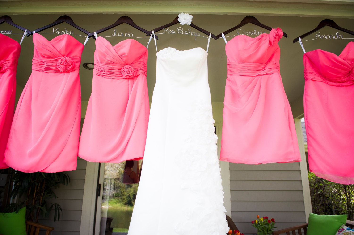 SET of 6 Wedding  Dress  Hangers  Bridesmaid  Hangers  Bride 