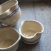 Vintage Marshall Pottery Hand Turned Stoneware Blue Band Heart Shaped Dish Farmhouse