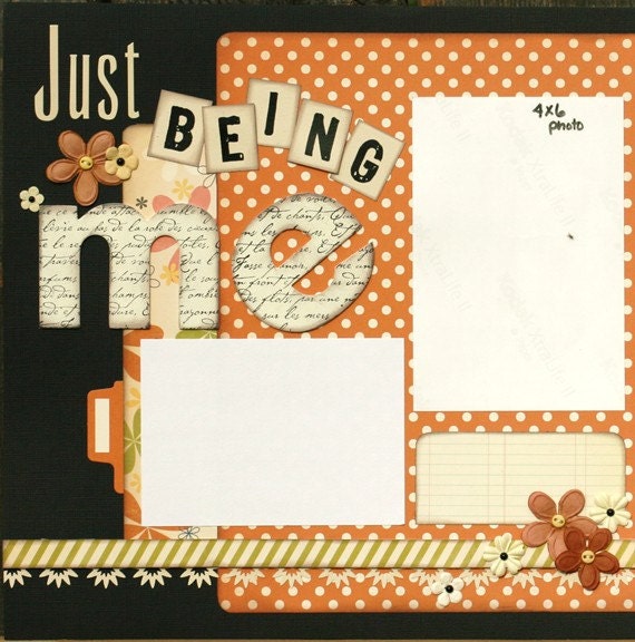 Premade Scrapbook Page 12 X 12 Double Page Layout Just Being