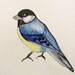 Original Watercolor Painting-Chickadee