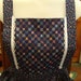 Handcrafted Lined-Bib Calico Granny Apron with Lace and Satin Ribbon Trim