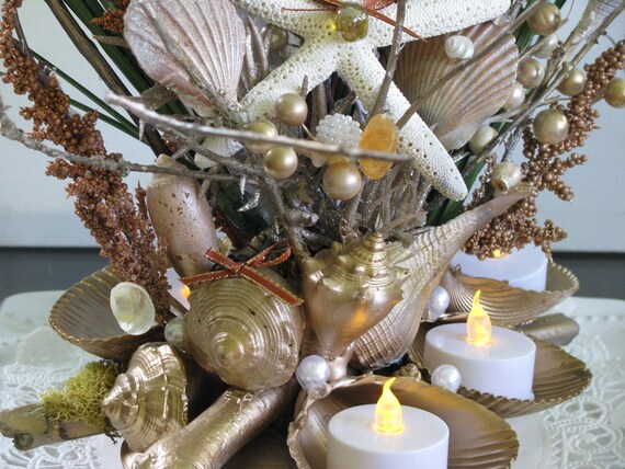 Seashell Centerpiece 20 in.Beach Wedding Seashell