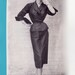 Vintage 1950s Designer Sewing Pattern - 2 Piece Suit Dress, Nip Waist Jacket & Slim Skirt - 1952 Woman's Day 5025 by Fontana, Bust 30, Uncut