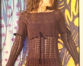 Items similar to Seamless Top Down Lace Rib Knitting Pattern - The
