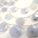 Blue lace agate, Hand-cut top-drilled faceted puffed teardrop, 14x14mm-17x17mm, 9 inch Strand, Whole Strand