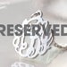 Reserved for Monica - Two silver 5/8 inch monogram necklaces - letters JRM and MRE - EMS shipping