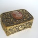 Cameo trinket box, metal ring box, Farrington