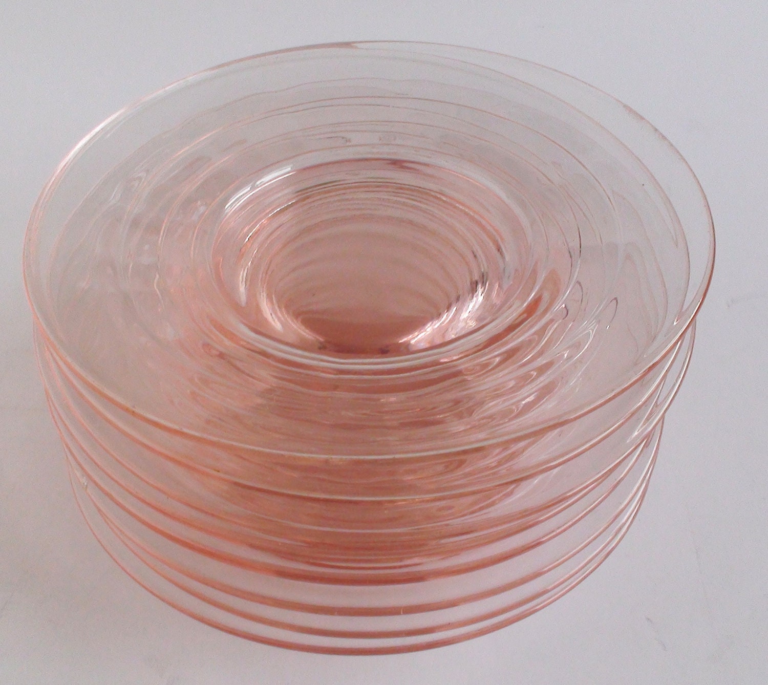 Pink Depression Glass Plates