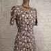 RESERVED - Grunge Dress - 80s/90s Button Down Black and Pink Floral Print