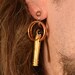 Sky Pirate Earring Steampunk style - 'Cannonball Jack' - brass cannon on beaded copper hoop