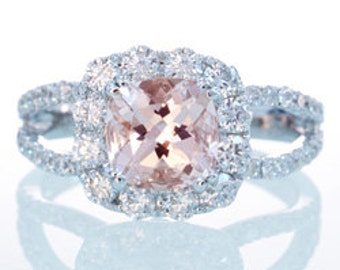 Unique cushion cut diamond engagement rings