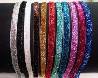 Glitter Headband, Glitter Ribbon, Girls Headbands, Adult Headband, Headband Womens, Toddler Headband, Womens Headbands, Girls Headband