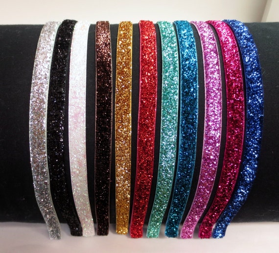 Glitter Headband Glitter Ribbon Girls Headbands Adult