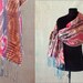 Silk Ikat, Scarf or Shawl, One of a Kind - SALE