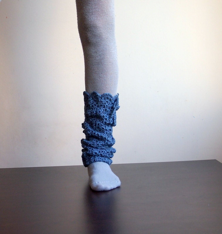 Crochet pattern PDF Leg warmers lace boot socks by byaccessorise