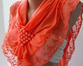 Elegance scarf shawl 0range