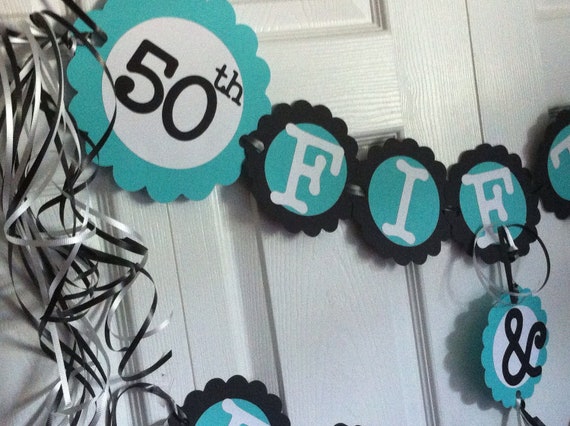 50th Birthday  Decorations  Party  Banner 50 Fabulous