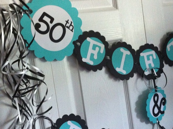  50th Birthday Decorations Party Banner 50 Fabulous 