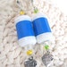 Removable beaded row counters, small and large, silver charms, stone and pearl beads