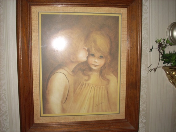 FIRST KISS PICTURE Vintage Home Interiors and Gifts 20 x 17