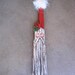 Hand painted vintage rustic plank repurposed into Old World Santa with long beard.