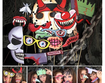 scary Halloween photo booth props - perfect for your Halloween bash or your creepy party