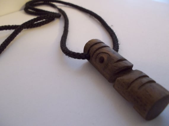 symbol good of luck hawaiian Necklace Wood Charm Hawaiian LUCK Pendant Tiki Polynesian GOOD Charm