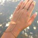 SALE Gold Color Chain Link Bracelet Ring Connector Hand Harness No Changes