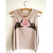 Hand Printed Trapeze Vest - Sand, Free Size