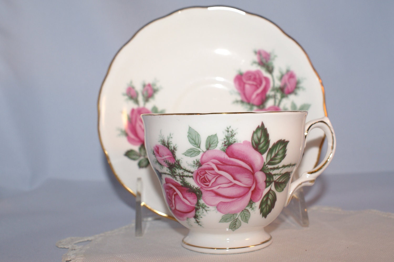 Royal Vale Bone China Made in England Tea Cup and Saucer