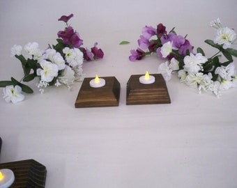 Tea Candle Holders, Wood Candle Holders, Flameless Candle Holders, Candle Center Piece, Tea Lights, Candle Stands, Wedding Candle holders