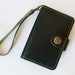 iPhone Wallet - Leather iPhone Case with Royal Sign Button Snap in Dark Green - iPhone 4 / 4s - Handmade and Hand Stitched - Free Monogram