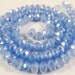Blue Crystal Rondelles 4x3mm Opaque Light Blue AB Faceted Chinese Crystal Beads on an 11 1/2 Inch Strand with 98 Beads