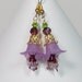 Lucite Flower Earrings, Dangle Earrings, Crystal Flower Earrings