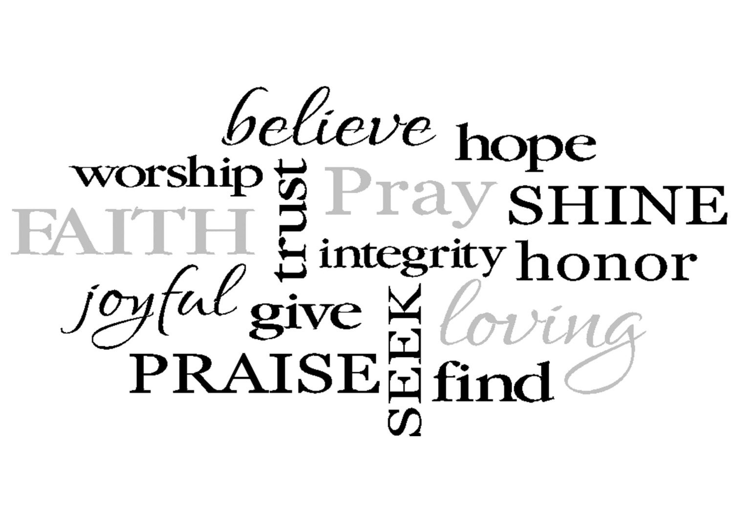 Words of Faith christian word collage subway art by WildEyesSigns