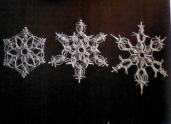 Pattern Macrame Snowflake | vintage macrame snowflake patterns by mamaspatterns on etsy Pattern Macrame Snowflake | vintage macrame snowflake patterns by mamaspatterns on etsy