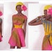 Bold 50s Vintage Inspired Reversible African Wax Print Full Circle Wrap Dress one size