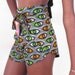 100% Cotton African Ethnic Wax Print Wrap Shorts OOK one of a kind one size fits all
