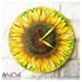 The Sunflower Wall Clock, Modern wall clock without numbers, White wall clock, wood clock, wedding gift, for Office, Kitchen style.