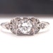 Edwardian / Art Deco Engagement Ring. Quality Platinum and Diamonds. Handmade. Gorgeous piece of History.