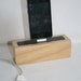 Solid Sweet Chestnut wood with Black Acrylic Inlay Dock/Stand/Holder for iPod, iPhone.