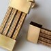 Vintage Industrial Earrings 1960s Modern Style Fashion Jewelry Gold Tone Screw Back