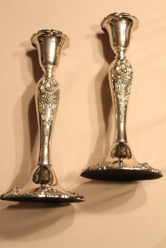 Vintage Silver GODINGER Candle Sticks by SimplyOtraVez on Etsy