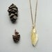 Raw Lemon Calcite Necklace- Yellow Raw Stone